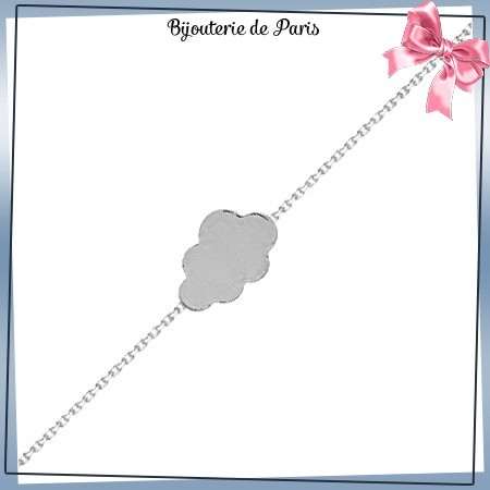 Bracelet nuage argent - La Bijouterie de Paris