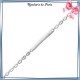 Bracelet identité grain de café argent - 18 cm - 4 mm - La Bijouterie de Paris