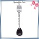 Collier cravate pierres noires et blanches argent - La Bijouterie de Paris