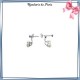 Boucles d'oreilles pendantes anneau argent et zirconiums - La Bijouterie de Paris