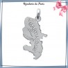 Pendentif carte Martinique argent - La Bijouterie de Paris