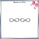 Boucles d'oreilles infini argent - La Bijouterie de Paris