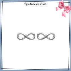 Boucles d'oreilles infini argent