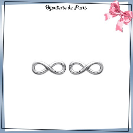 Boucles d'oreilles infini argent - La Bijouterie de Paris