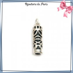 Pendentif Tiki Polynésien sagesse argent - La Bijouterie de Paris