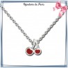 Collier cerises argent - La Bijouterie de Paris