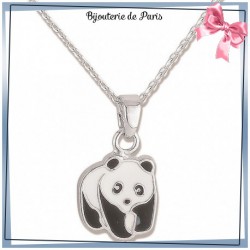 Collier panda argent - La Bijouterie de Paris