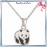 Collier panda argent - La Bijouterie de Paris