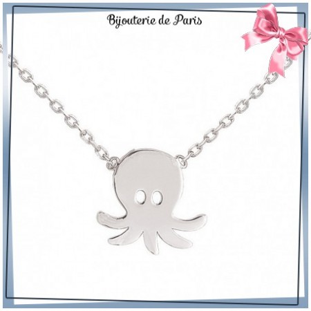 Collier pieuvre argent - La Bijouterie de Paris
