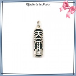 Pendentif Tiki Polynésien tendresse argent - La Bijouterie de Paris