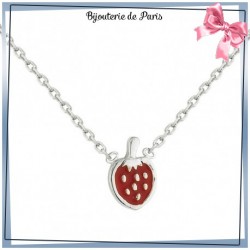 Collier fraise argent - La Bijouterie de Paris