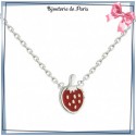 Collier fraise argent