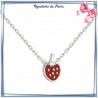 Collier fraise argent - La Bijouterie de Paris