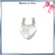Pendentifs coeur sécable i love you argent - La Bijouterie de Paris
