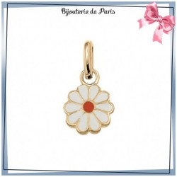 Pendentif fleur plaqué or