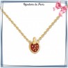 Collier fraise plaqué or - La Bijouterie de Paris