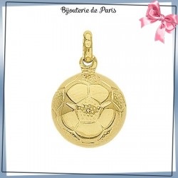 Pendentif ballon de foot plaqué or - La Bijouterie de Paris
