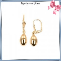 Boucles d'oreilles dormeuses goutte en plaqué or