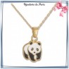 Collier panda plaqué or - La Bijouterie de Paris