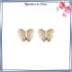 Boucles d'oreilles papillon plaqué or - La Bijouterie de Paris
