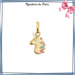 Pendentif licorne plaqué or - La Bijouterie de Paris