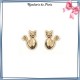 Boucles d'oreilles chat assis plaqué or - La Bijouterie de Paris