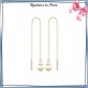 Boucles d'oreilles longues ancre marine plaqué or - La Bijouterie de Paris
