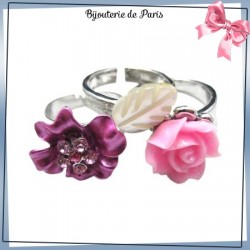 Bagues fleurs 