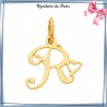 Pendentif initiale R et coeur or 18 carats 