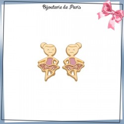 Boucles d'oreilles danseuses or 18 carats jaune