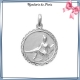 Pendentif zodiaque vierge rond argent