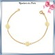 Bracelet filigrane fleur en plaqué or 