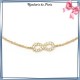 Bracelet infini zirconiums en plaqué or 