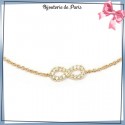 Bracelet infini zirconiums en plaqué or