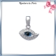 Pendentif oeil bleu argent