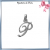 Pendentif initiale P argent