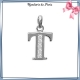 Pendentif initiale T argent et zirconiums