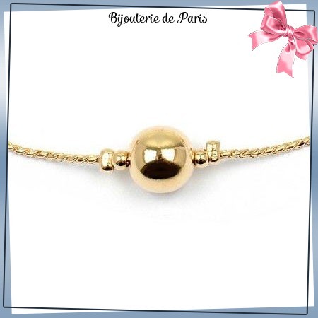 Bracelet boules en plaqué or - La Bijouterie de Paris