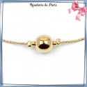 Bracelet boules en plaqué or