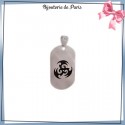 Pendentif plaque tribal acier