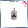 Pendentif plaque tribal acier - La Bijouterie de Paris