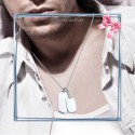 Collier plaques militaire acier