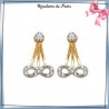 Bijoux lobes oreilles plaqué or et zirconiums infini - La Bijouterie de Paris