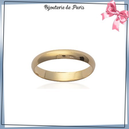 Alliance plaqué or - 4 mm - La Bijouterie de Paris