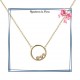 Collier cercle trilogie plaqué or - La Bijouterie de Paris