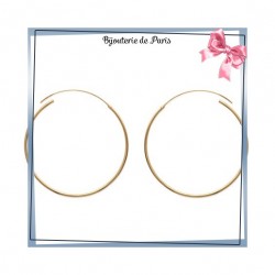 Créoles fil rond plaqué or 1.5 - 35 mm - La Bijouterie de Paris