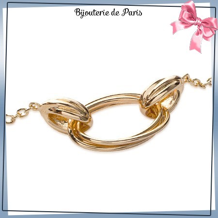 Bracelet multi-ovales en plaqué or - La Bijouterie de Paris