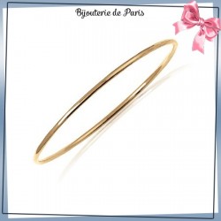 Bracelet jonc plaqué or fil rond - 2 MM - 66 MM