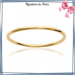 Bracelet jonc plaqué or fil rond - 4 MM - 66 MM - La Bijouterie de Paris