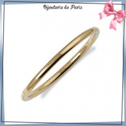 Bracelet jonc plaqué or fil rond - 5 MM - 66 MM